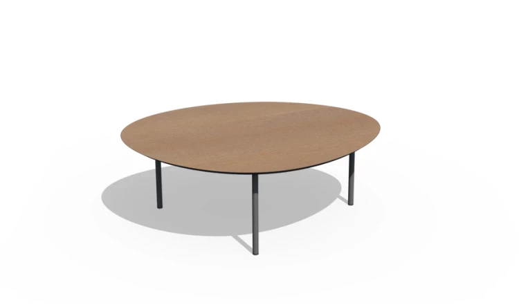 Papatya Coffe Table Metal HPL Wood