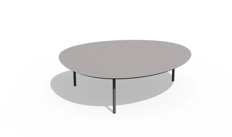 Papatya Coffe Table Metal HPL Stone703