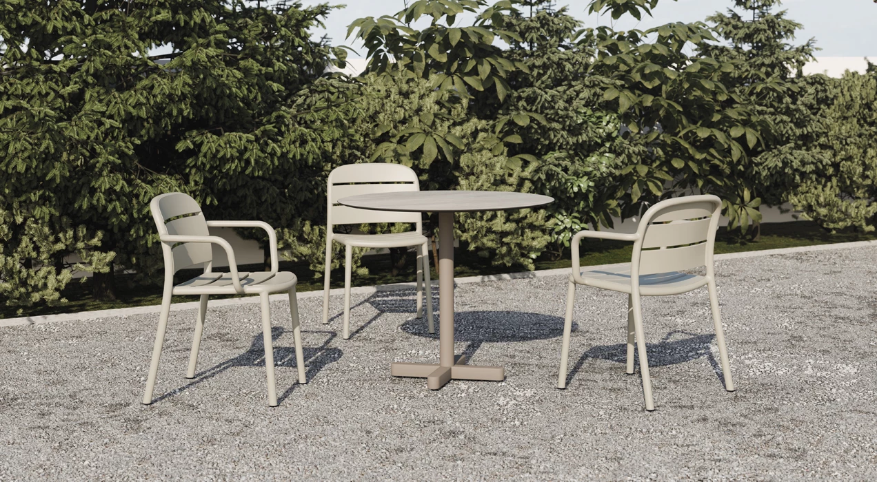 Beykoz Warmgrey Papatya Plastic Chair