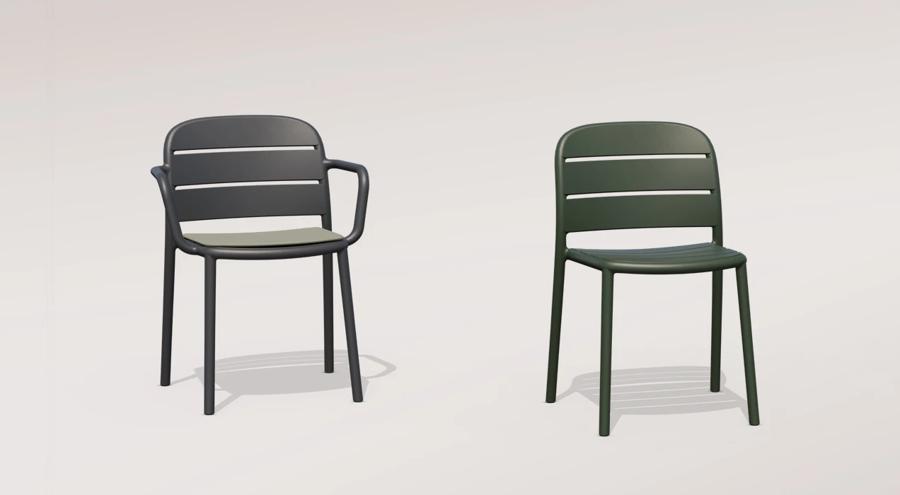 Beykoz Armchair Papatya Plastic Chair Green