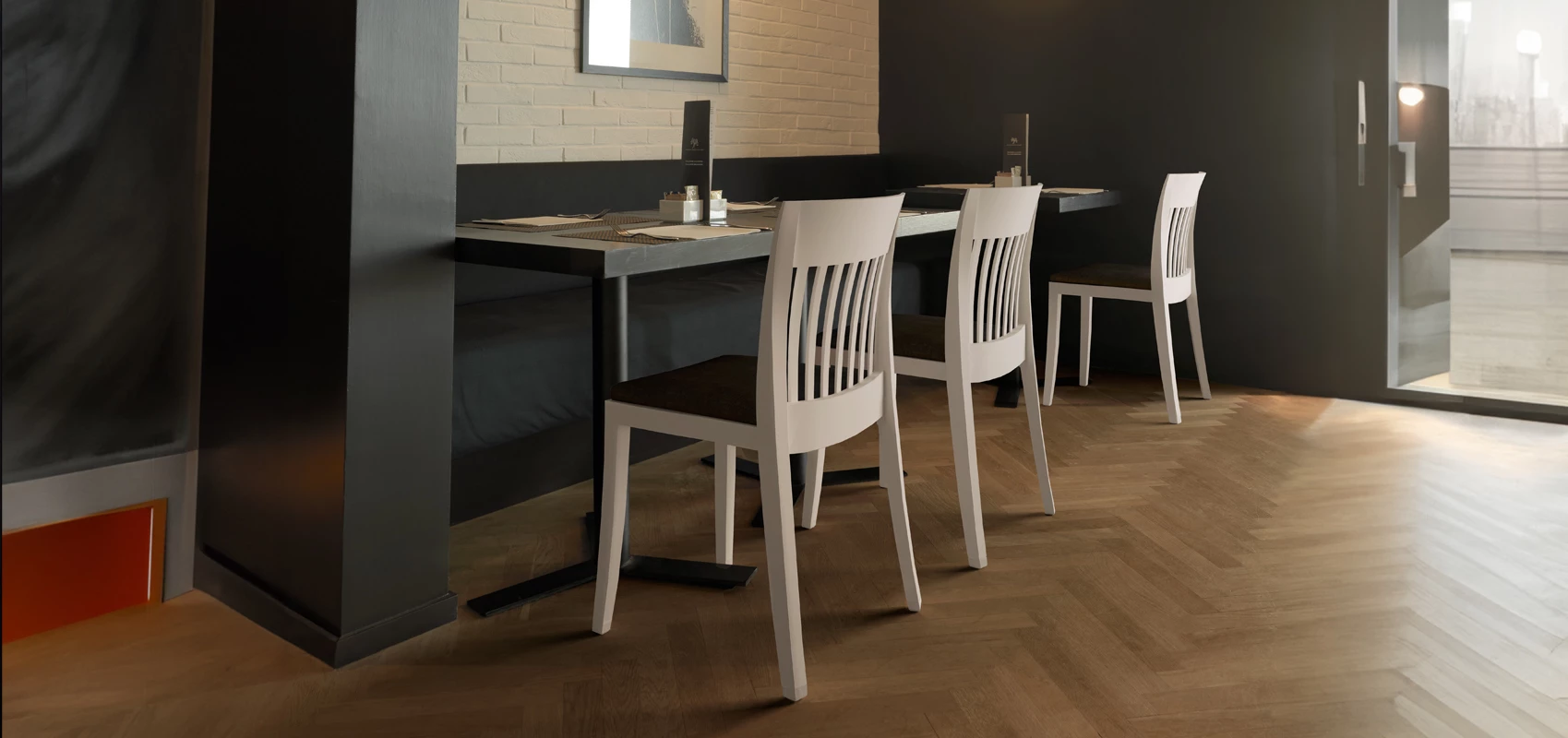 Restaurant Home Wood Chair Grey