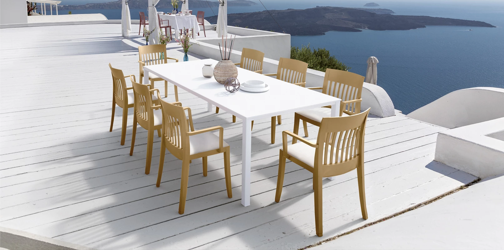 Terracet Greece Wood Chair Yellow