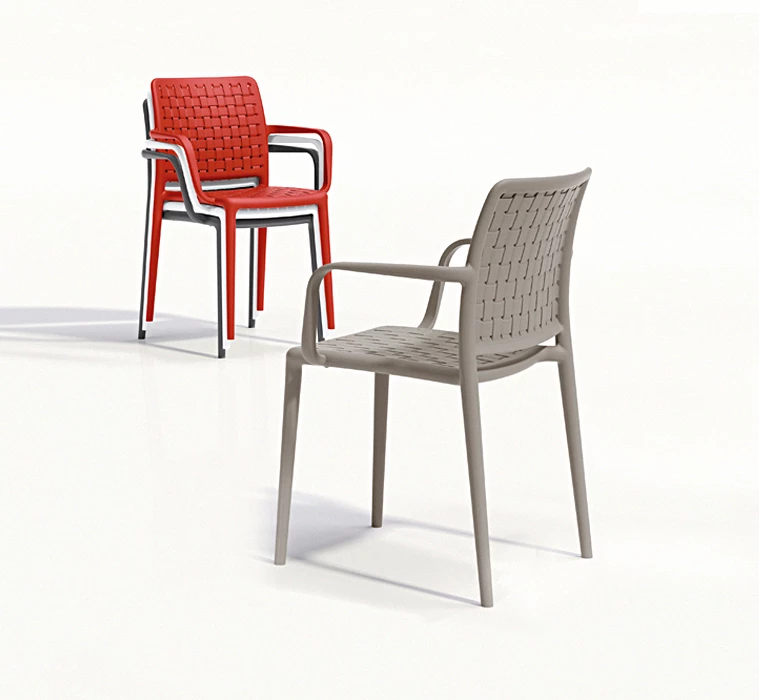 Polyproylne Chair Red Garden Rattan Copy