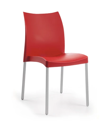 Red Chair Garden Outdoor Cafe Aluminium
