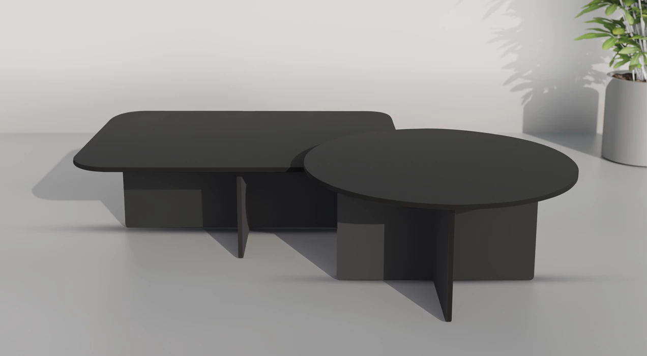 Papatya Coffee Table Blck HPL