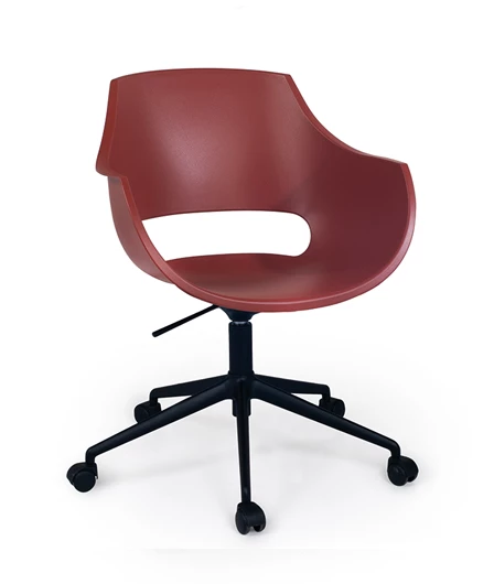 Office Wheel Red Chair Black
