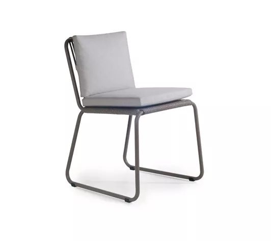  Papatya Cord Metal Chair Black Taupe Restaurant Outdoor