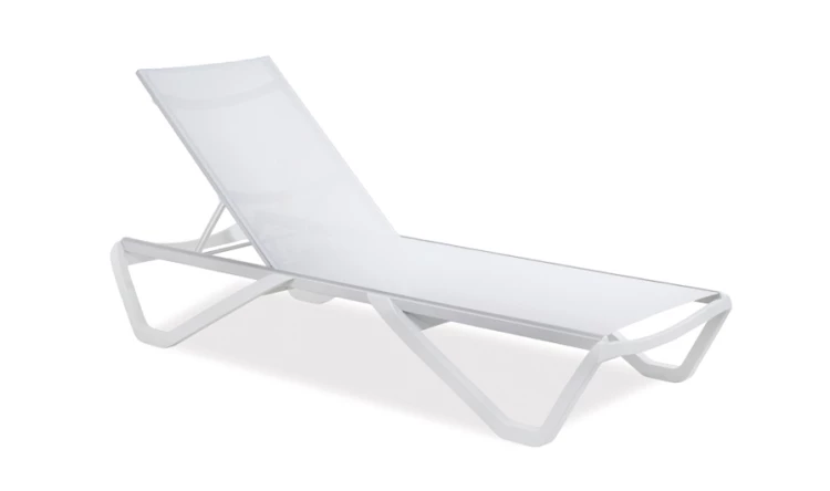 Papatya Sunlounger Wave White 1