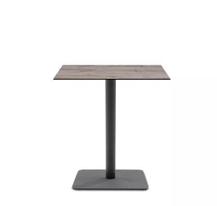 Outdoor Square Table Black Wood